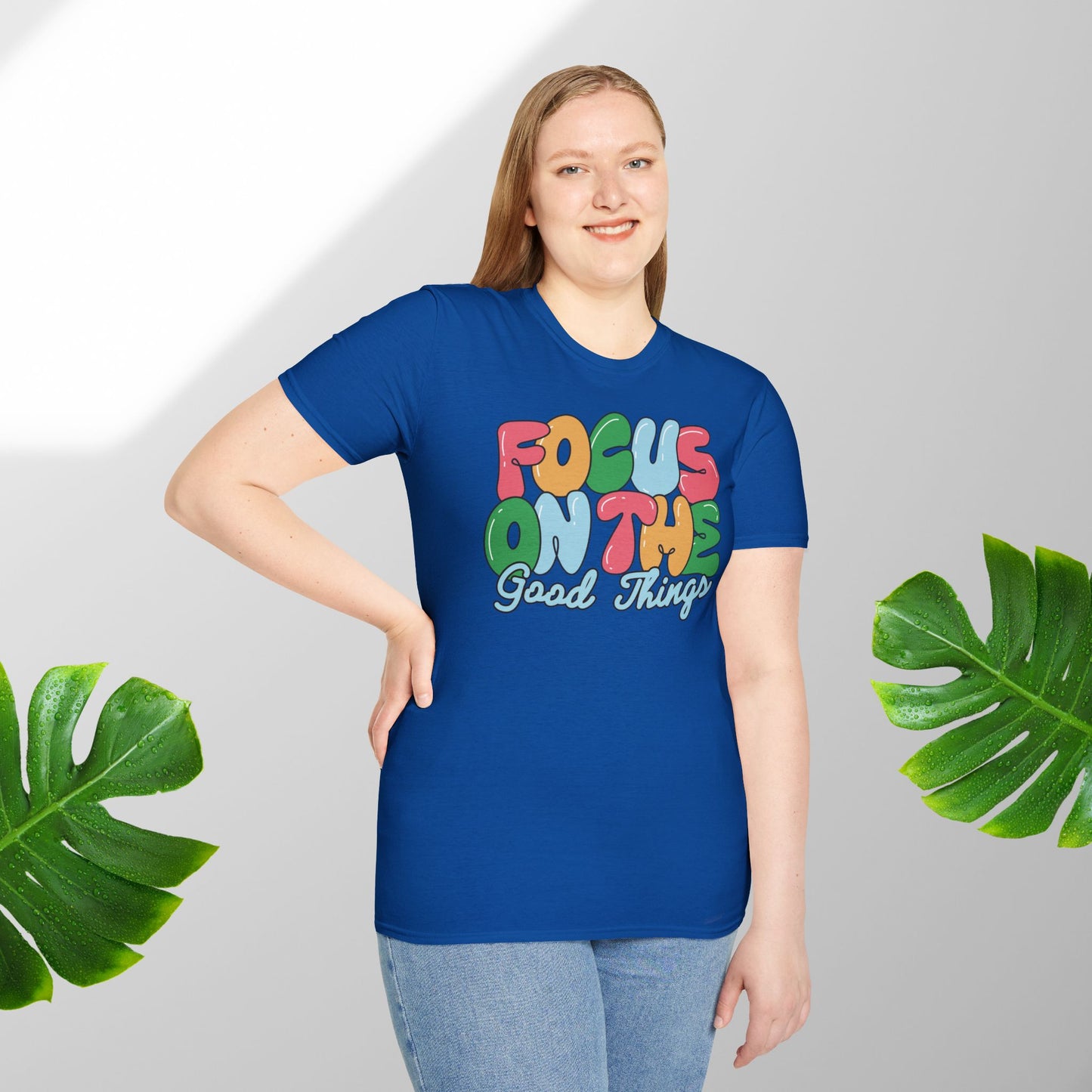 focus on good things T-Shirt Motivation T-shirt Nachhaltig & Unisex | Minimalistisches Design Sommer T-shirt relax komfort T-shirt
