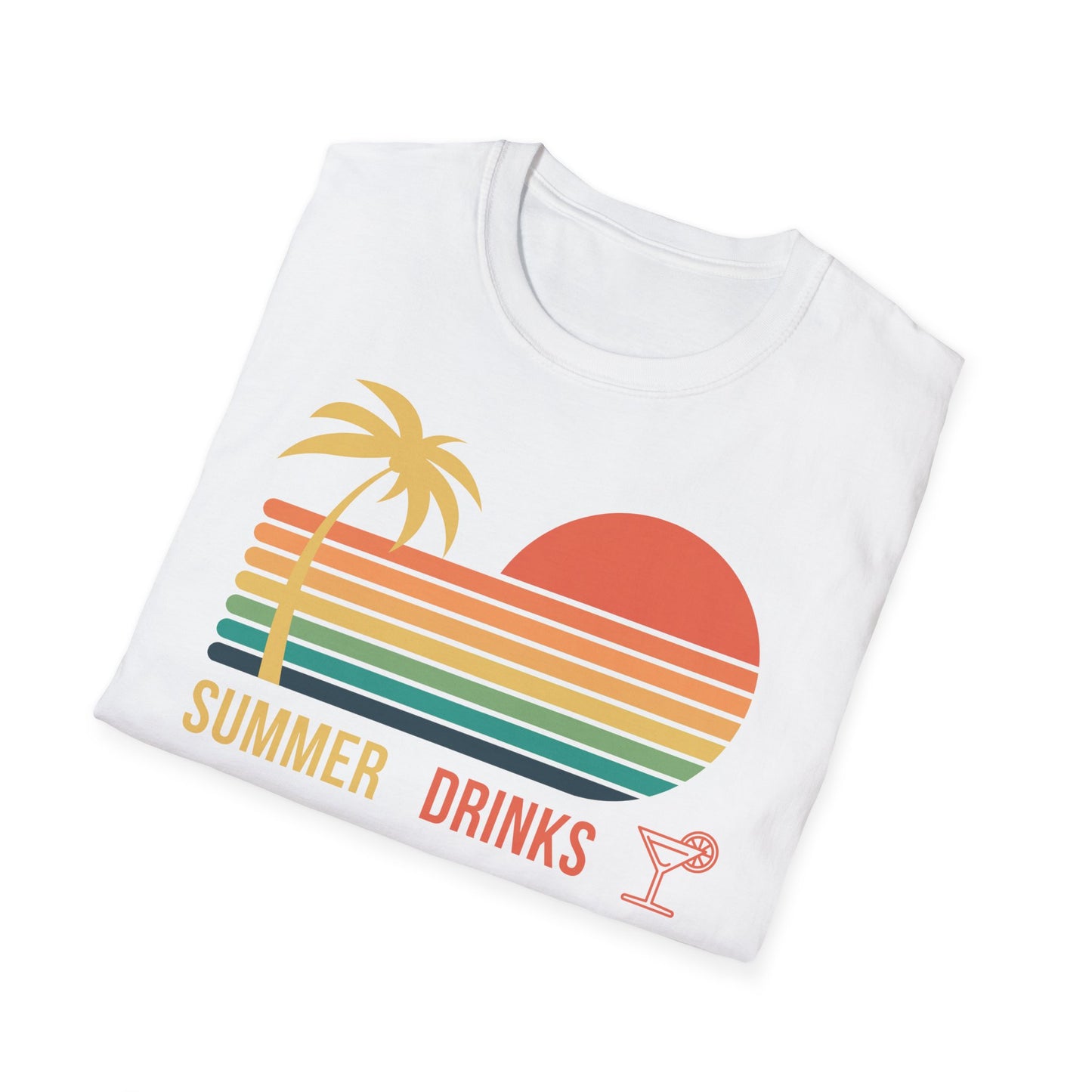 summer drinks T-Shirt Sommer Surf T-shirt Ozean Wellen T-Shirt, Sommer Strand Shirt