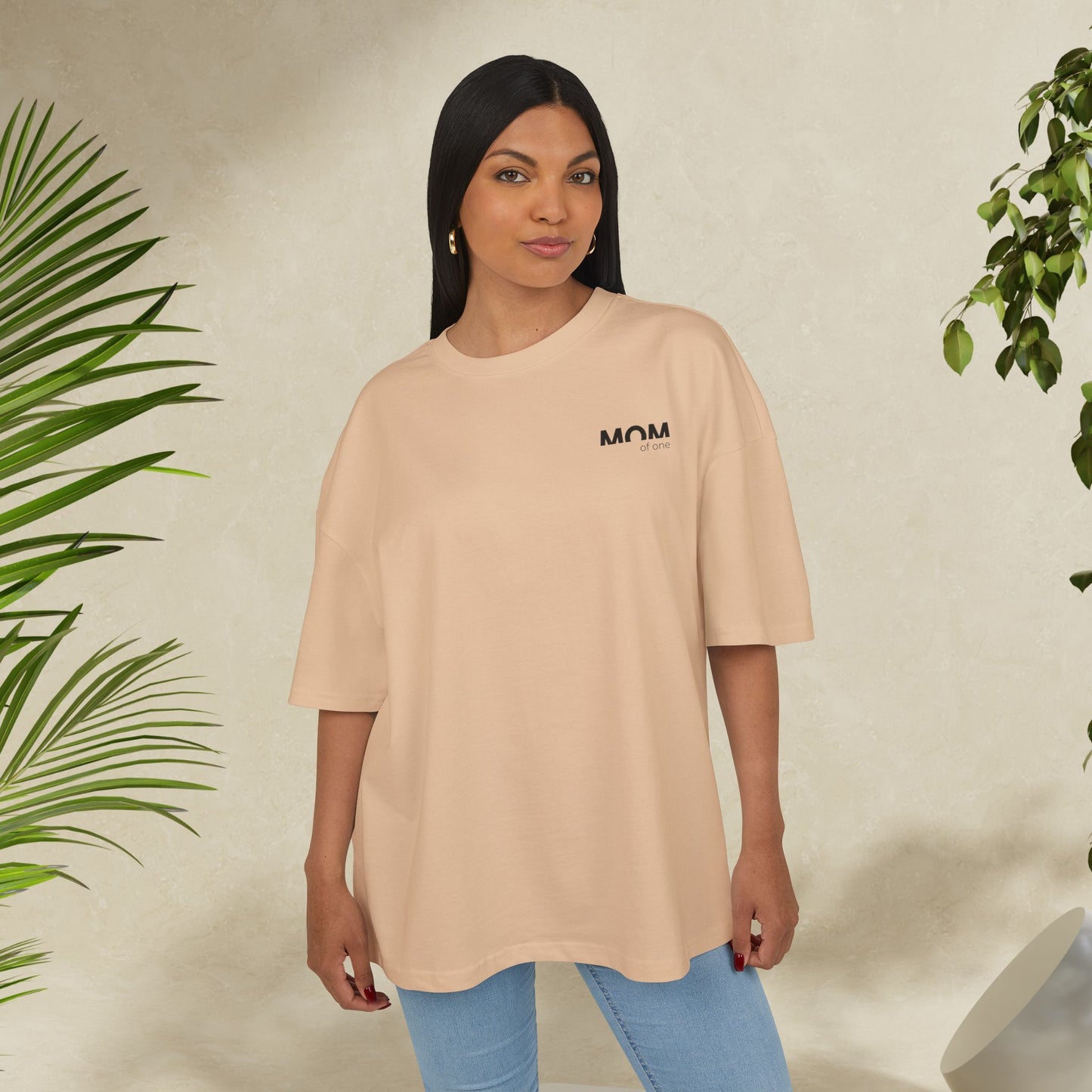 Mom of One Shirt Cooles Oversize Mama T-Shirt mit Rückendruck MAMA for One Bequem & stylisch