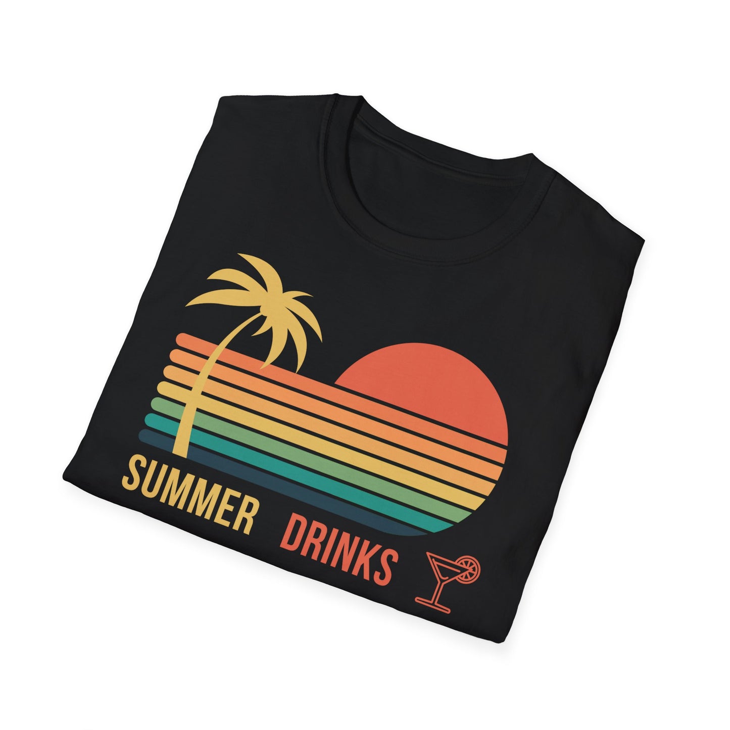 summer drinks T-Shirt Sommer Surf T-shirt Ozean Wellen T-Shirt, Sommer Strand Shirt