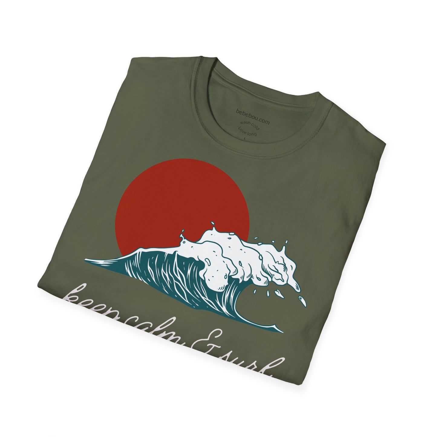 keep calm & surf T-Shirt Sommer Surf T-shirt Ozean Wellen T-Shirt, Sommer Strand Shirt