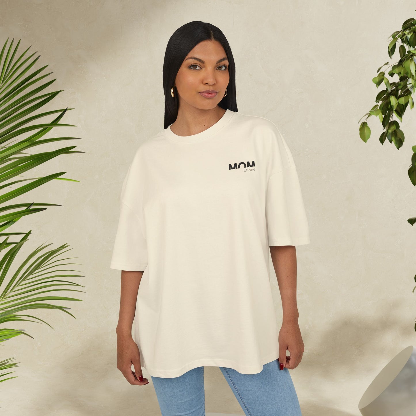 Mom of One Shirt Cooles Oversize Mama T-Shirt mit Rückendruck MAMA for One Bequem & stylisch