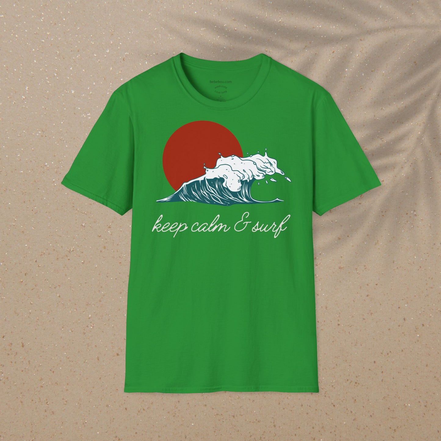 keep calm & surf T-Shirt Sommer Surf T-shirt Ozean Wellen T-Shirt, Sommer Strand Shirt