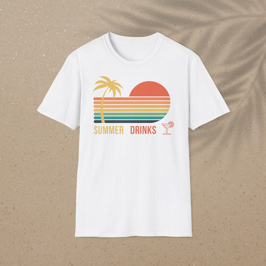 summer drinks T-Shirt Sommer Surf T-shirt  Ozean Wellen T-Shirt, Sommer Strand Shirt