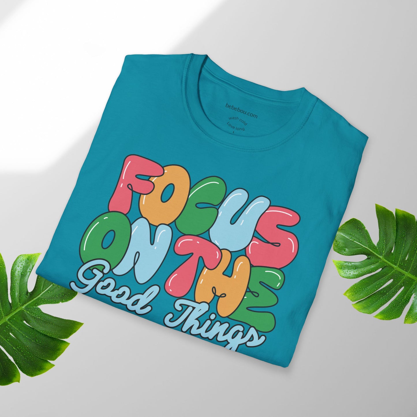 focus on good things T-Shirt Motivation T-shirt Nachhaltig & Unisex | Minimalistisches Design Sommer T-shirt relax komfort T-shirt