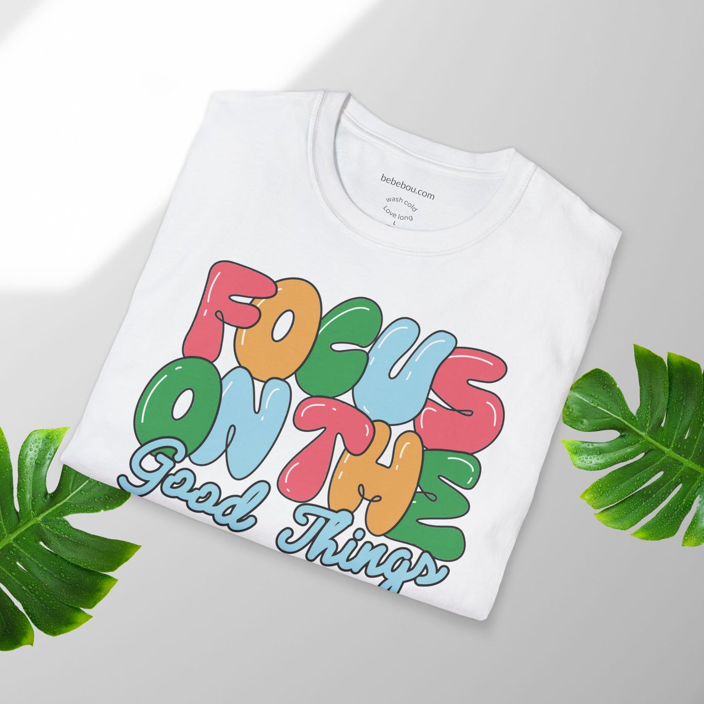 focus on good things T-Shirt Motivation T-shirt Nachhaltig & Unisex | Minimalistisches Design Sommer T-shirt relax komfort T-shirt