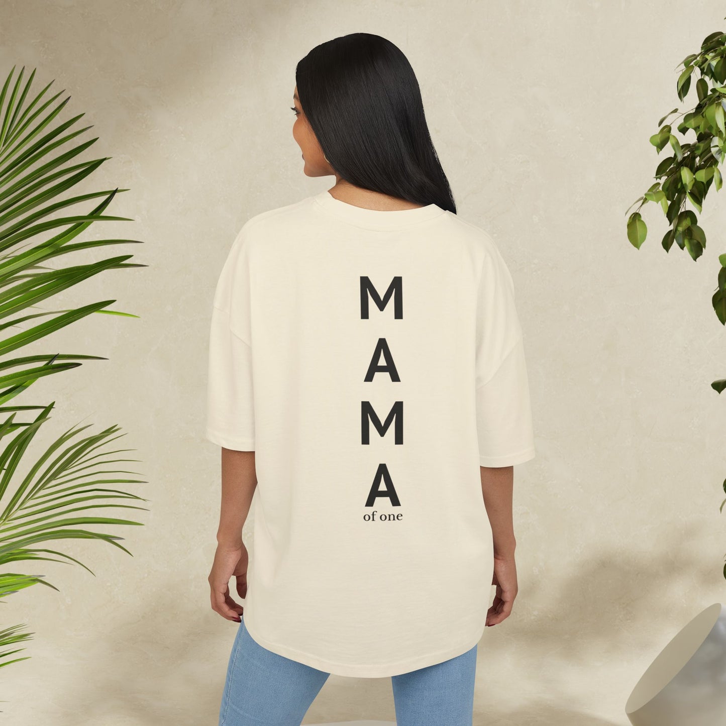Mom of One Shirt  Cooles Oversize Mama T-Shirt mit Rückendruck MAMA for One  Bequem & stylisch