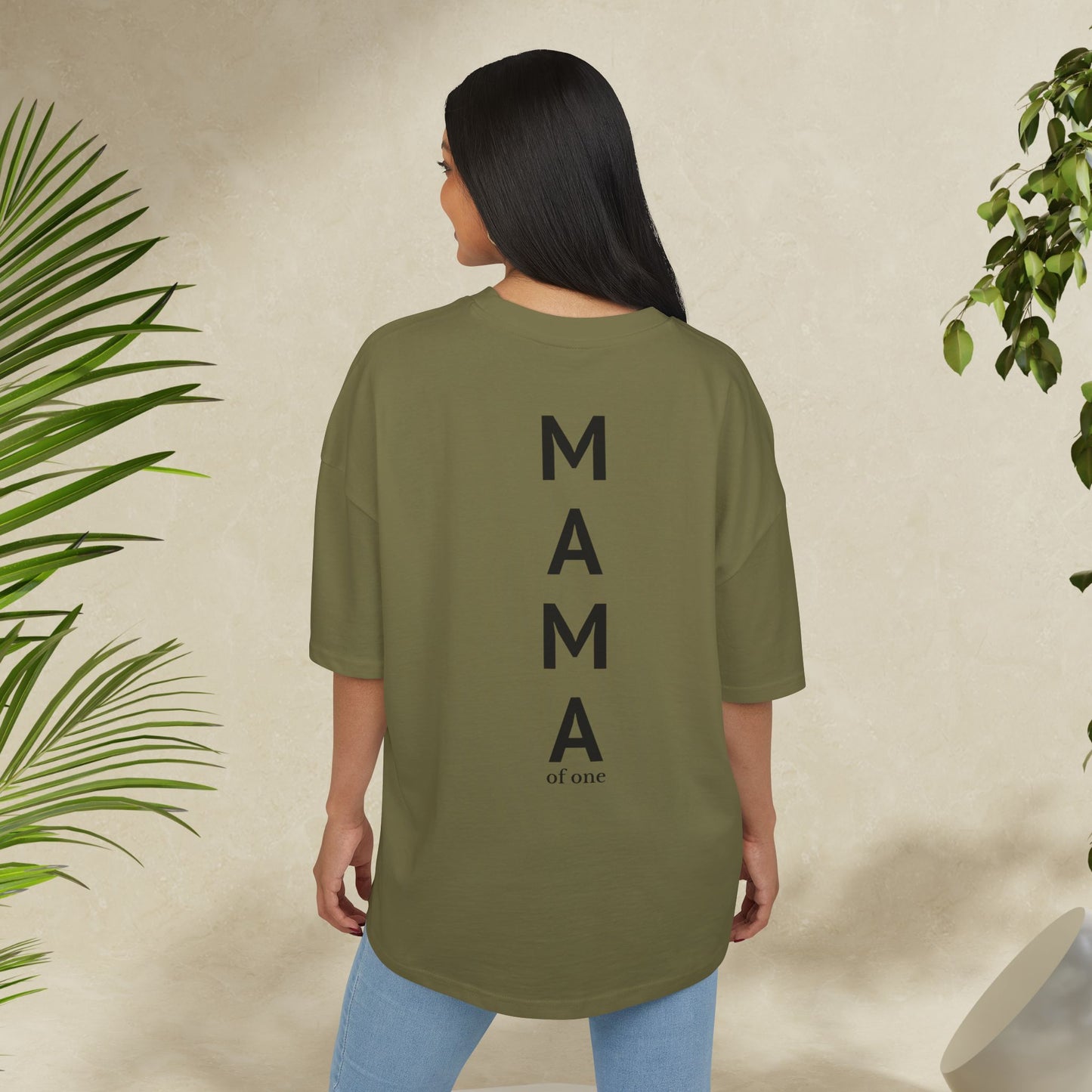 Mom of One Shirt  Cooles Oversize Mama T-Shirt mit Rückendruck MAMA for One  Bequem & stylisch