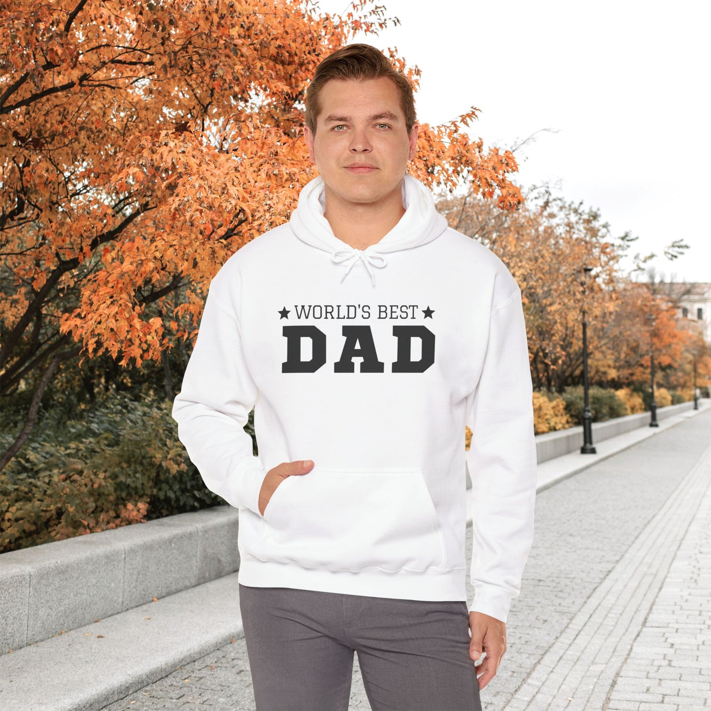 World Best DAD Hoodie | Bequemer Organic Hoodie für stolze Väter | Geschenk für Papa