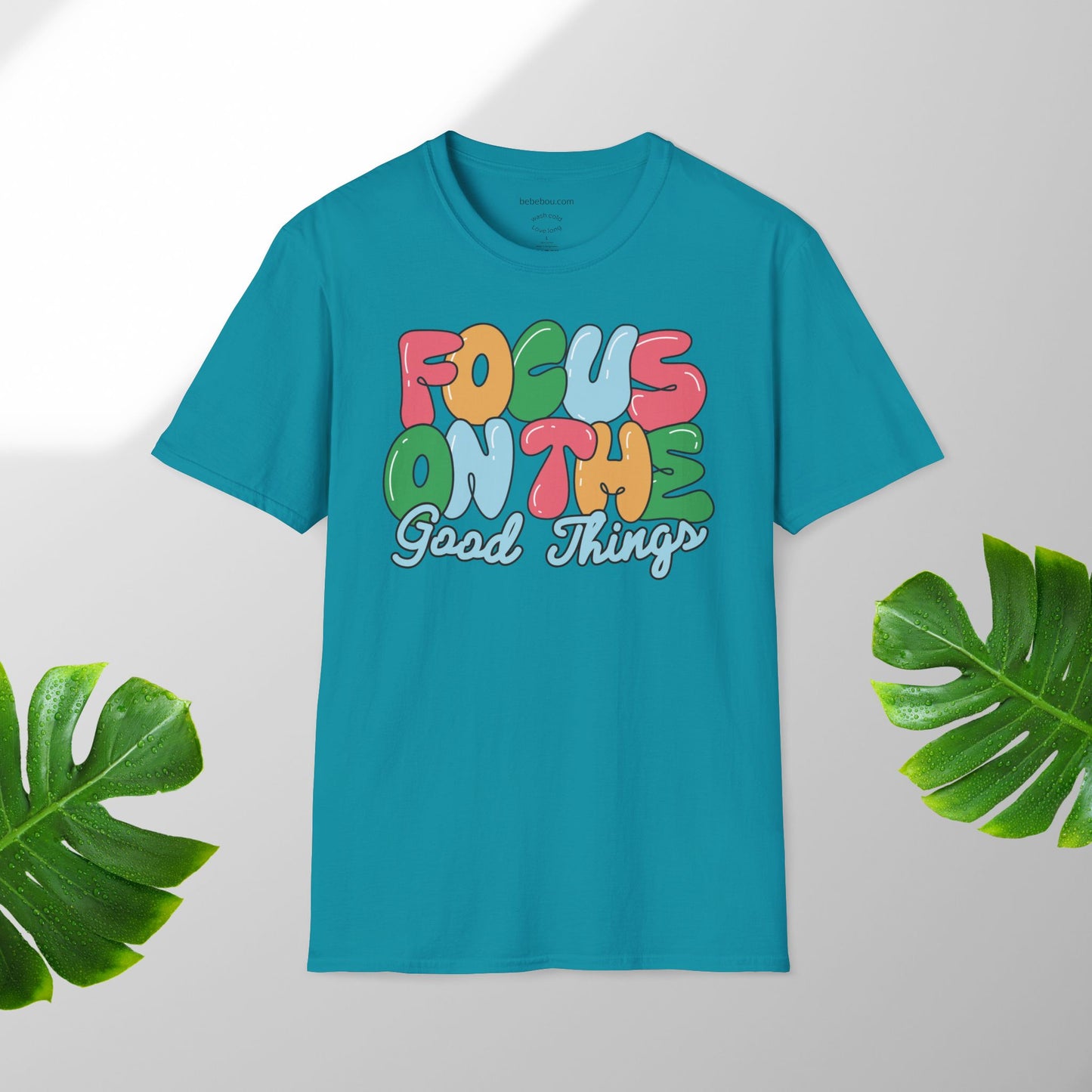 focus on good things T-Shirt Motivation T-shirt Nachhaltig & Unisex | Minimalistisches Design Sommer T-shirt relax komfort T-shirt
