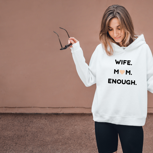 Wife Mom Enough Sweatshirt | Cozy Gift for Moms | Mother's Day, Birthday, Personalized