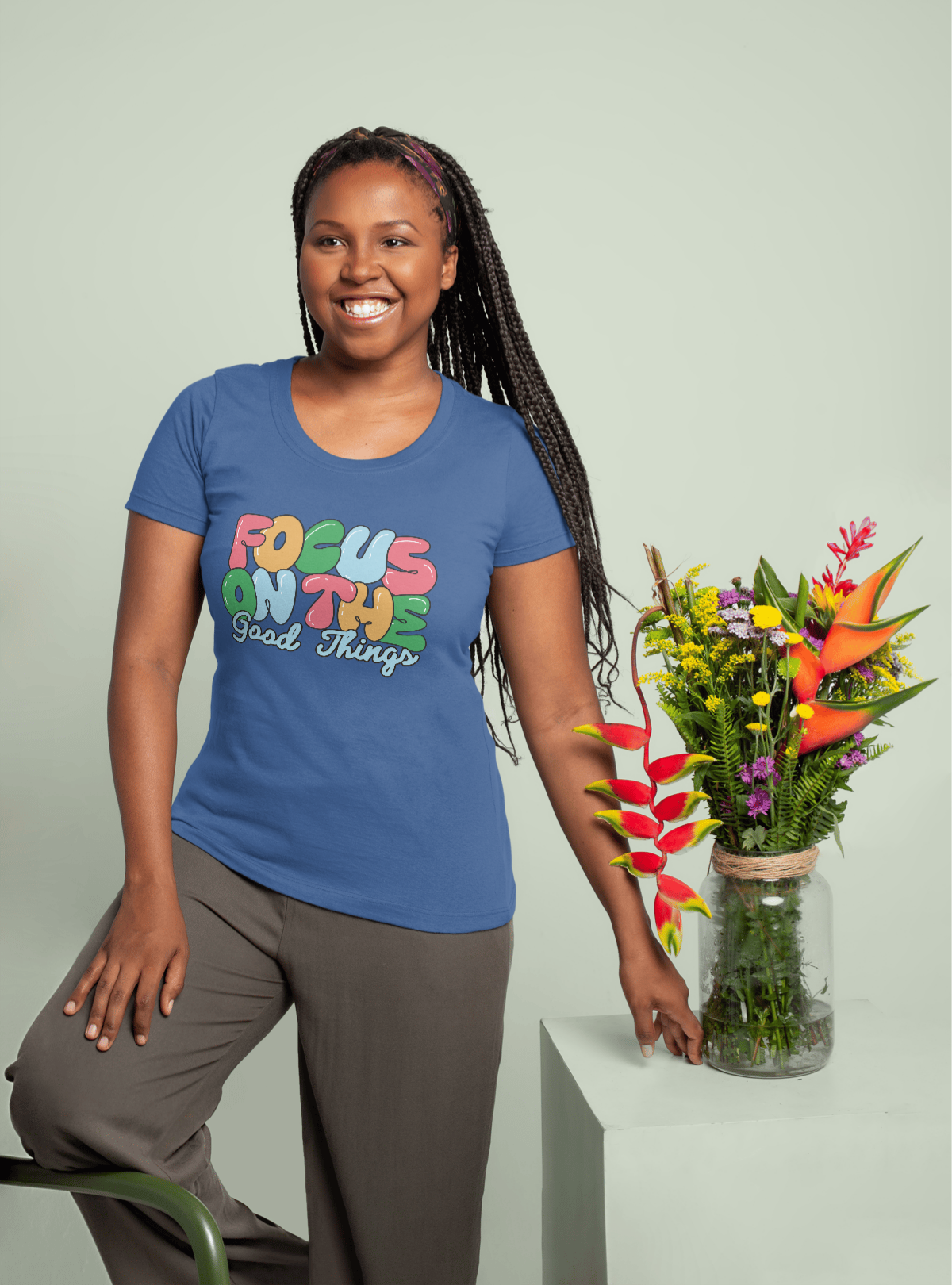 focus on good things T-Shirt Motivation T-shirt Nachhaltig & Unisex | Minimalistisches Design Sommer T-shirt relax komfort T-shirt