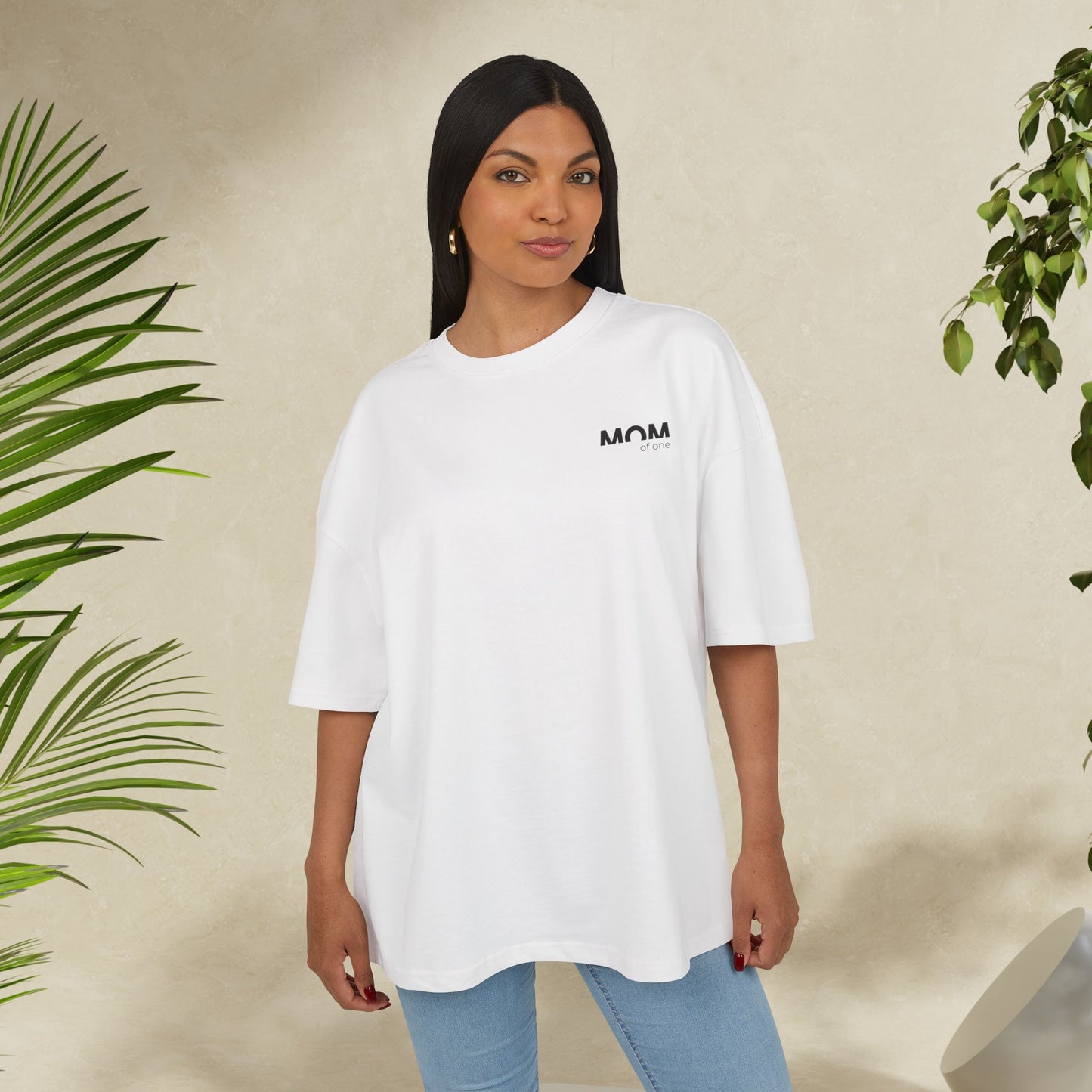 Mom of One Shirt  Cooles Oversize Mama T-Shirt mit Rückendruck MAMA for One  Bequem & stylisch