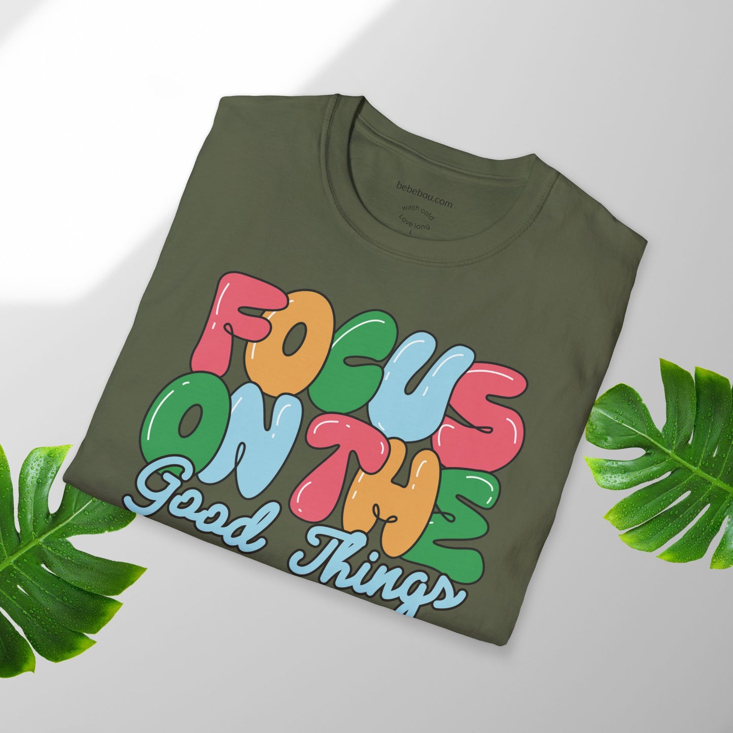 focus on good things T-Shirt Motivation T-shirt Nachhaltig & Unisex | Minimalistisches Design Sommer T-shirt relax komfort T-shirt