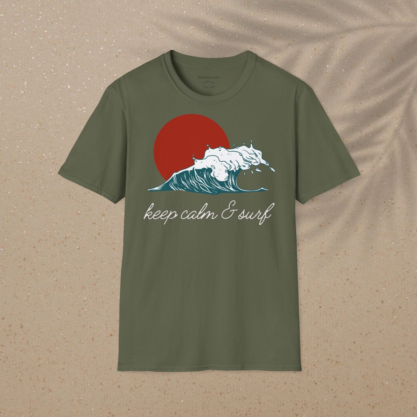 keep calm & surf  T-Shirt Sommer Surf T-shirt  Ozean Wellen T-Shirt, Sommer Strand Shirt