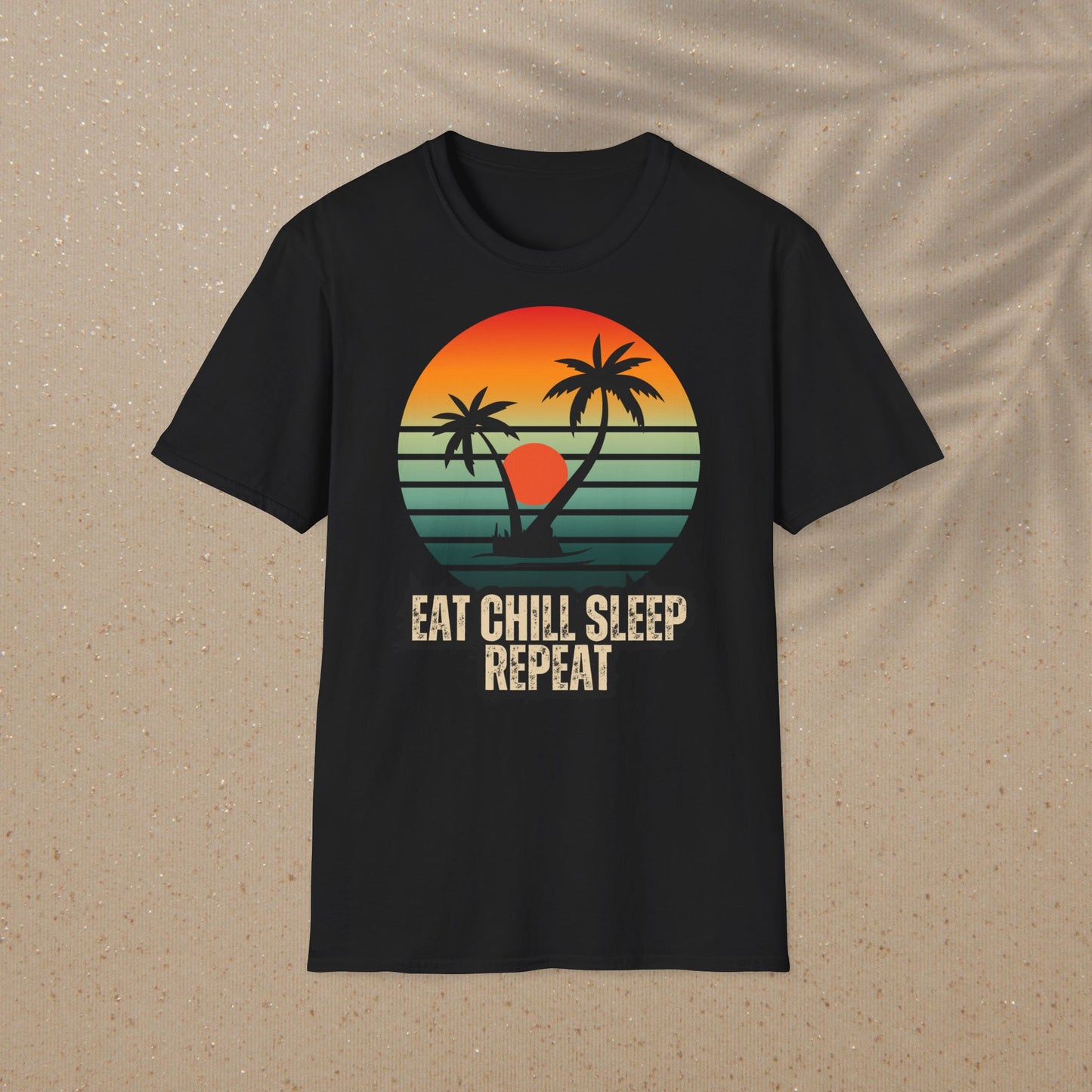 eat chill sleep repeat T-Shirt Sommer Surf T-shirt  Ozean Wellen T-Shirt, Sommer Strand Shirt