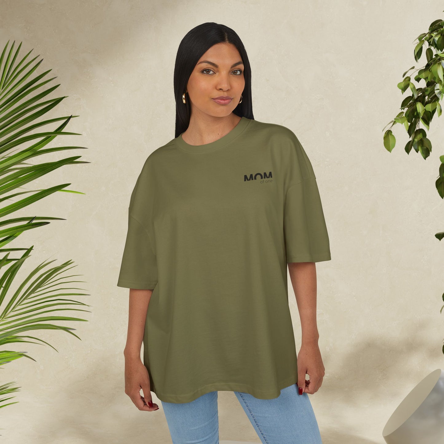 Mom of One Shirt  Cooles Oversize Mama T-Shirt mit Rückendruck MAMA for One  Bequem & stylisch