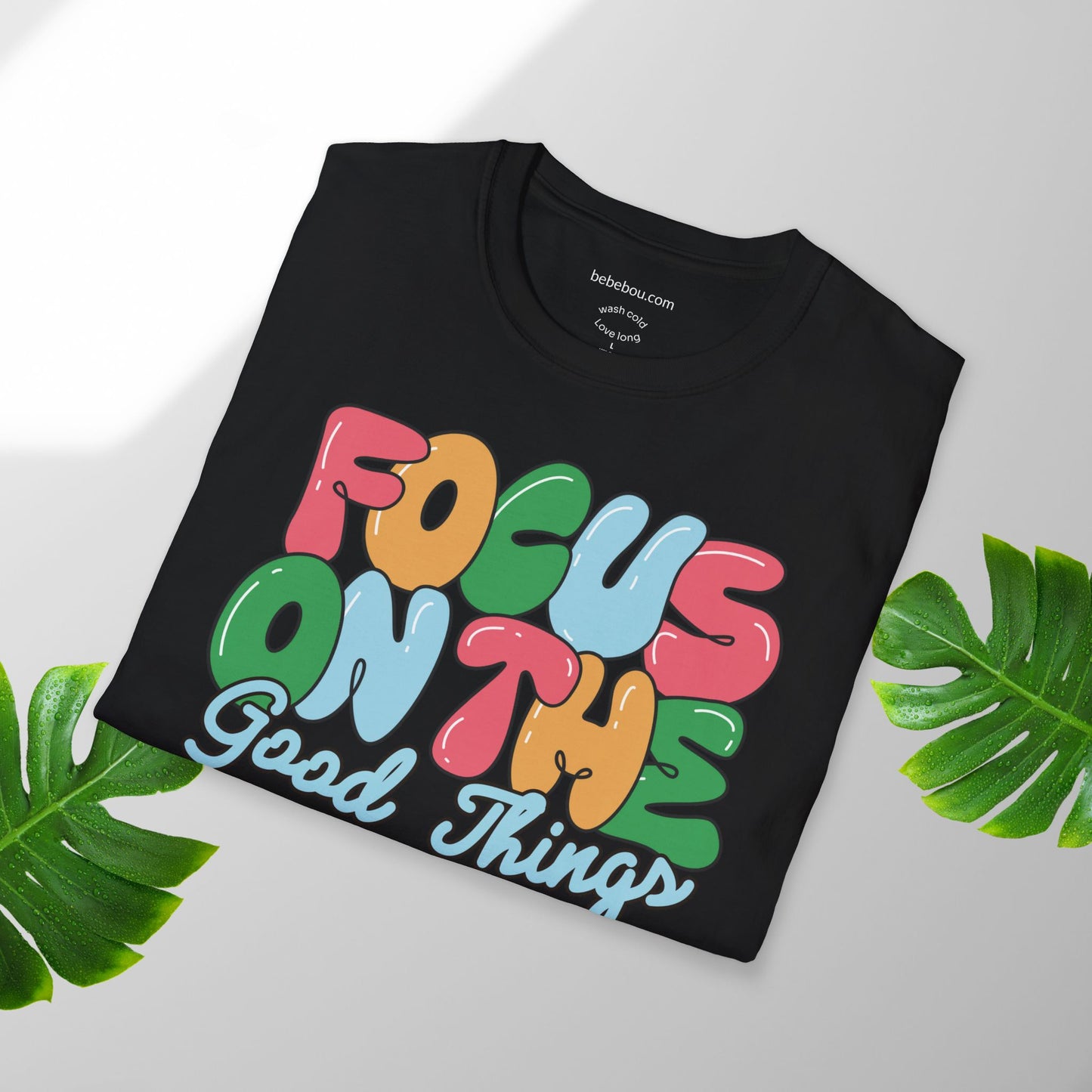 focus on good things T-Shirt Motivation T-shirt Nachhaltig & Unisex | Minimalistisches Design Sommer T-shirt relax komfort T-shirt