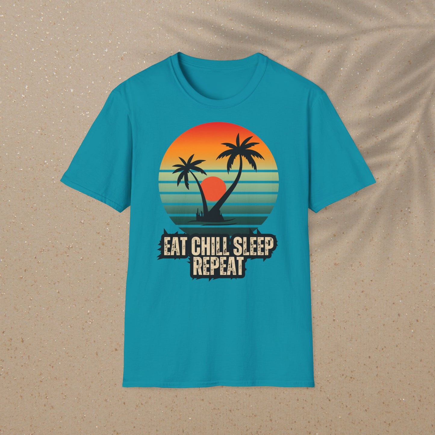 eat chill sleep repeat T-Shirt Sommer Surf T-shirt  Ozean Wellen T-Shirt, Sommer Strand Shirt