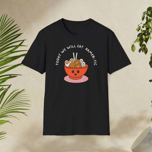 Ramen-tic essen T-shirt Lustige Sprüche, Ramen und Sushi Lover, Perfektes Geschenk Unisex, Minimalistisches Design